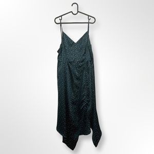 Green Polkadot Slip Dress (L)